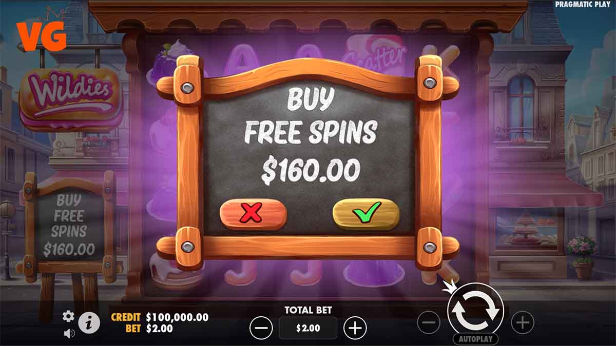 Wildies slot game by Pragmatic Play, bonus buy